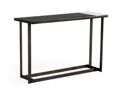 Modrest Fargo Modern Ceramic and Grey Walnut Console Table