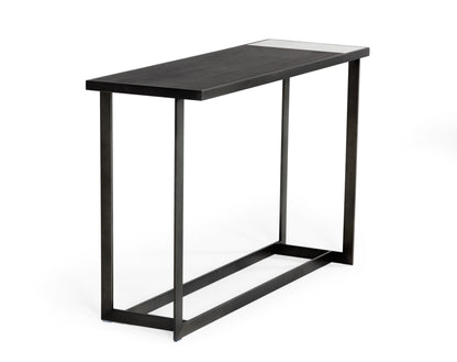 Modrest Fargo Modern Ceramic and Grey Walnut Console Table