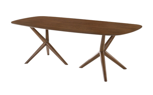 Modrest Utah Modern Walnut Rectangular Dining Table