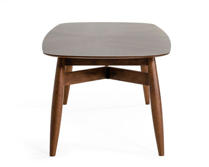 Modrest Ackley Modern Walnut Rectangular Dining Table