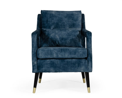 Divani Casa Doherty Mid-Century Blue Accent Chair