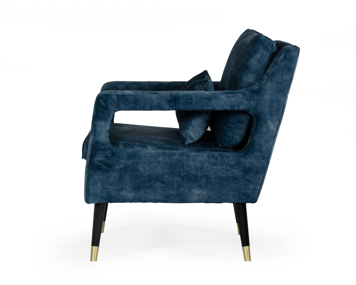 Divani Casa Doherty Mid-Century Blue Accent Chair