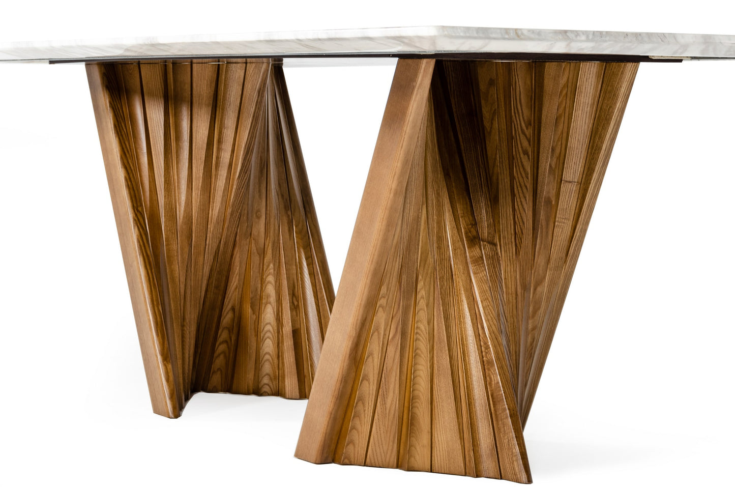 Modrest Cadence Modern Walnut and Marble Dining Table