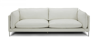Divani Casa Harvest Modern White Full Leather Sofa Set