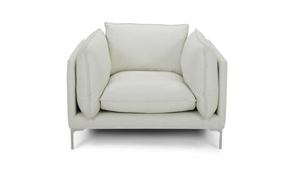 Divani Casa Harvest Modern White Full Leather Sofa Set