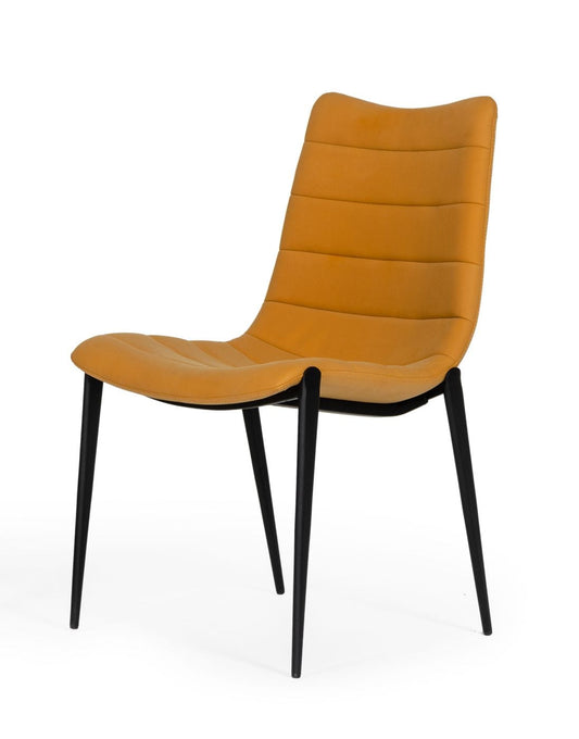 Modrest Hubbell Industrial Tan Eco-Leather Dining Chair