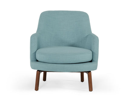 Modrest Metzler Modern Mint Green Fabric Accent Chair