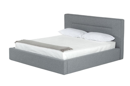 Nova Domus Juliana Italian Modern Dark Grey Upholstered Bed