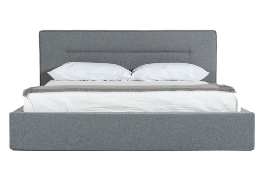 Nova Domus Juliana East King Italian Modern Dark Grey Upholstered Bed