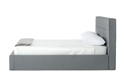 Nova Domus Juliana Italian Modern Dark Grey Upholstered Bed