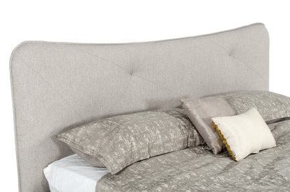 Modrest Alessia East King Italian Modern Light Grey Upholstered Bed