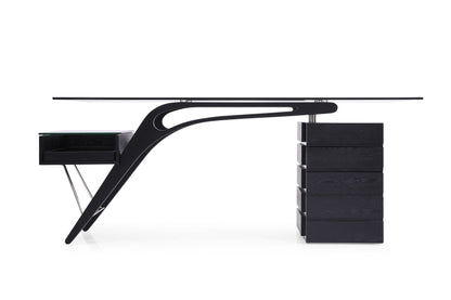 Modrest Suffolk Contemporary Black Ash Desk