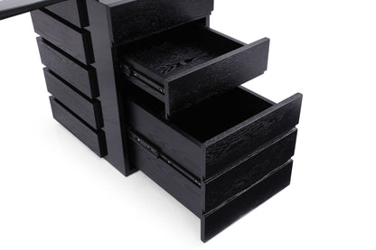 Modrest Suffolk Contemporary Black Ash Desk