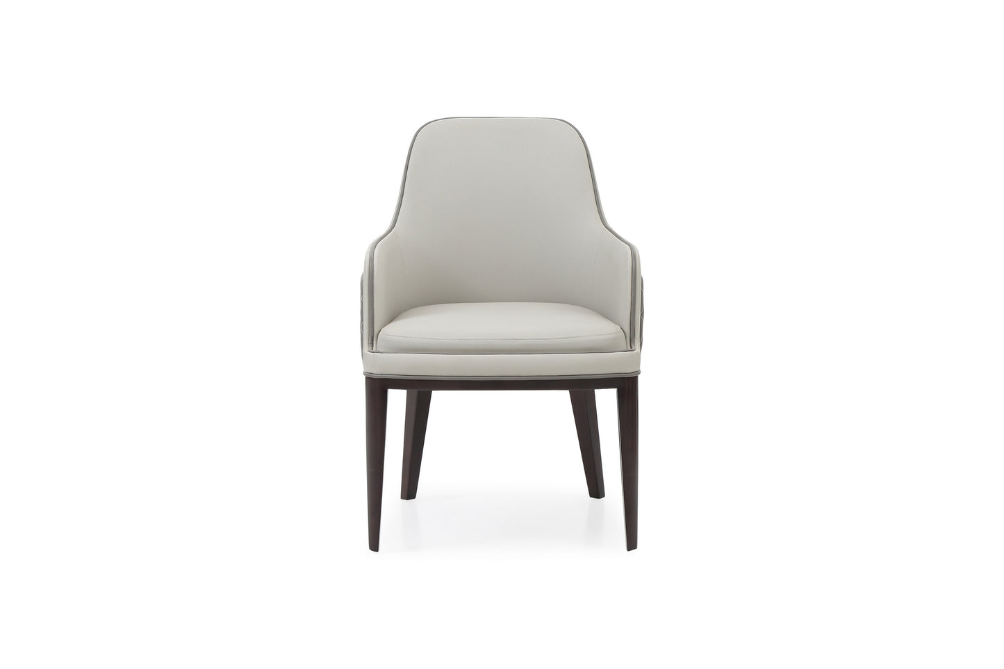 Modrest Maxwell Glam Beige and Grey Dining Chair