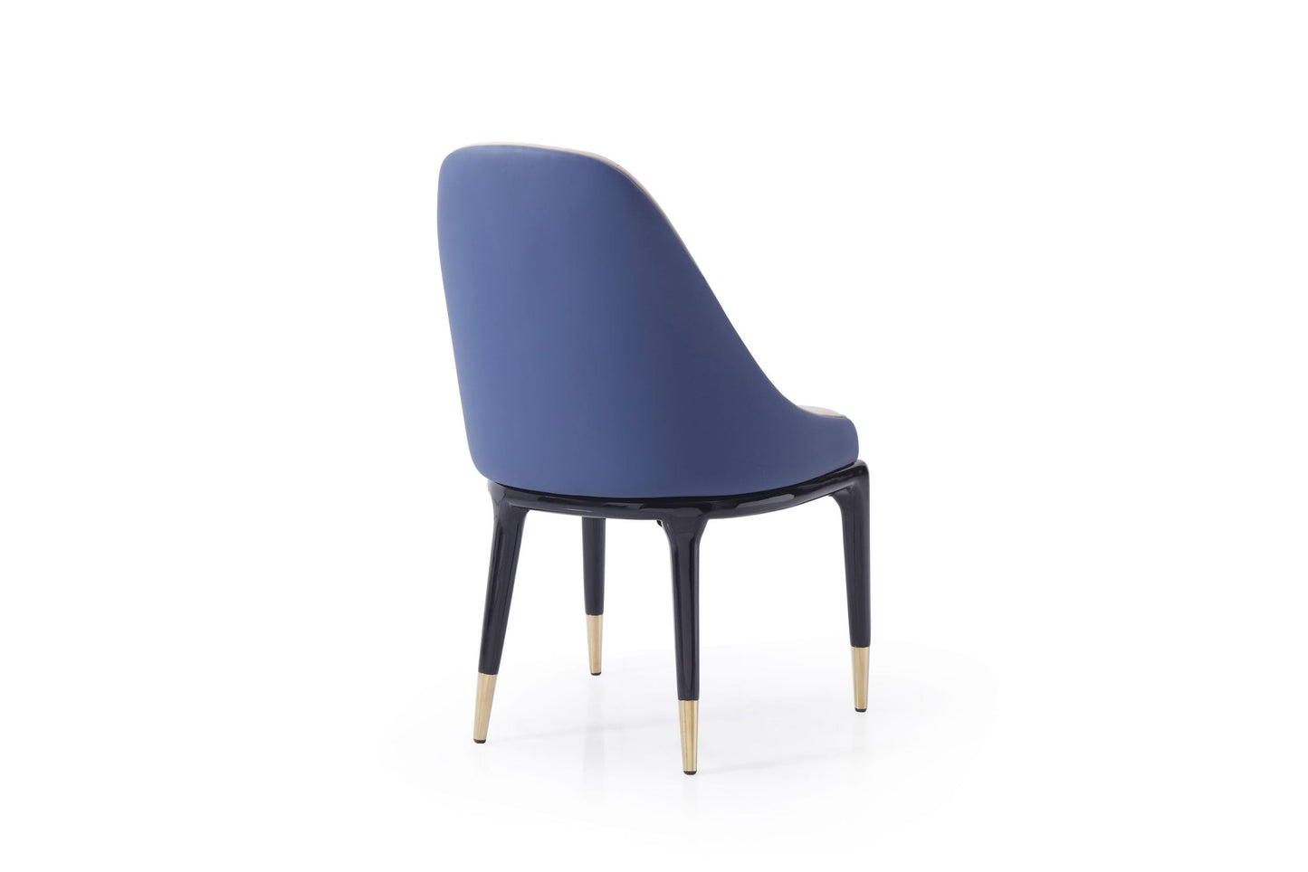 Modrest Marco Modern Glam Beige and Blue Dining Chair