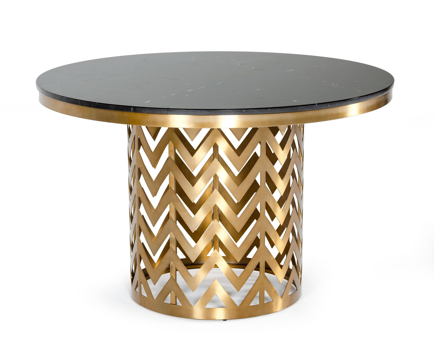 Modrest Kowal Glam Black Marble Dining Table