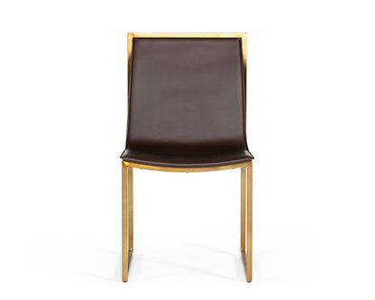 Modrest Dalton Modern Brown Leatherette Dining Chair