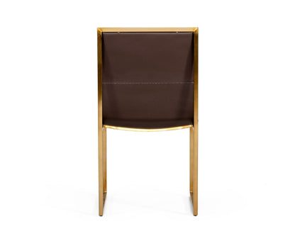Modrest Dalton Modern Brown Leatherette Dining Chair