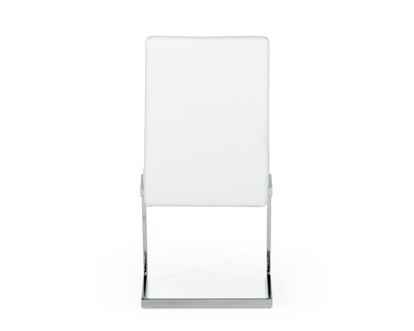 Modrest Batavia Modern White and Stainless Steel Dining Chair