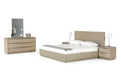 Modrest Samson Contemporary Grey and Silver Bed