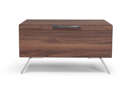 Nova Domus Brooklyn Italian Modern Walnut Bed Nightstands Set