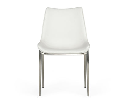 Modrest Frasier Modern White Eco-Leather Dining Chair