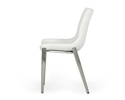 Modrest Frasier Modern White Eco-Leather Dining Chair