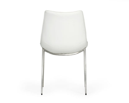 Modrest Frasier Modern White Eco-Leather Dining Chair