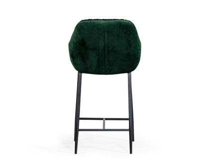 Modrest Katrina Modern Green Fabric Bar Stool