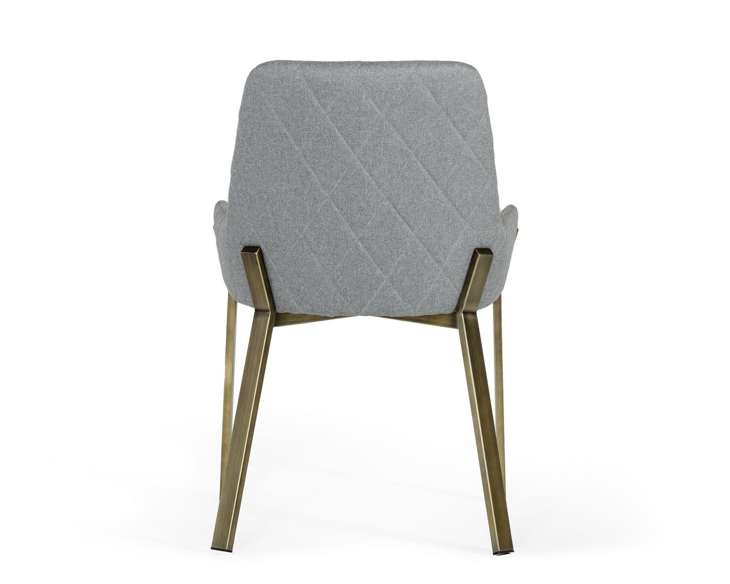 Modrest Ganon Modern Grey and Antique Brass Dining Chair