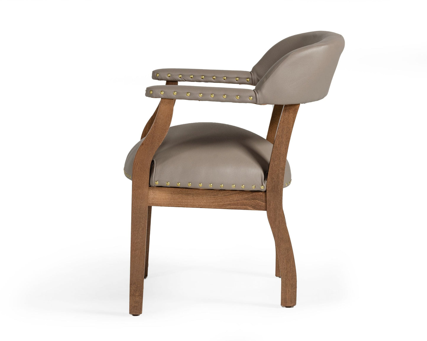 Modrest Canosa Modern Taupe Faux Leather Dining Chair