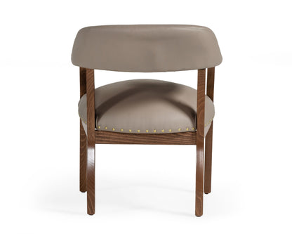 Modrest Canosa Modern Taupe Faux Leather Dining Chair