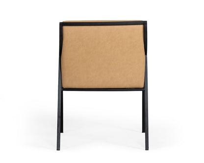 Modrest Raul Modern Suede Tan Dining Chair