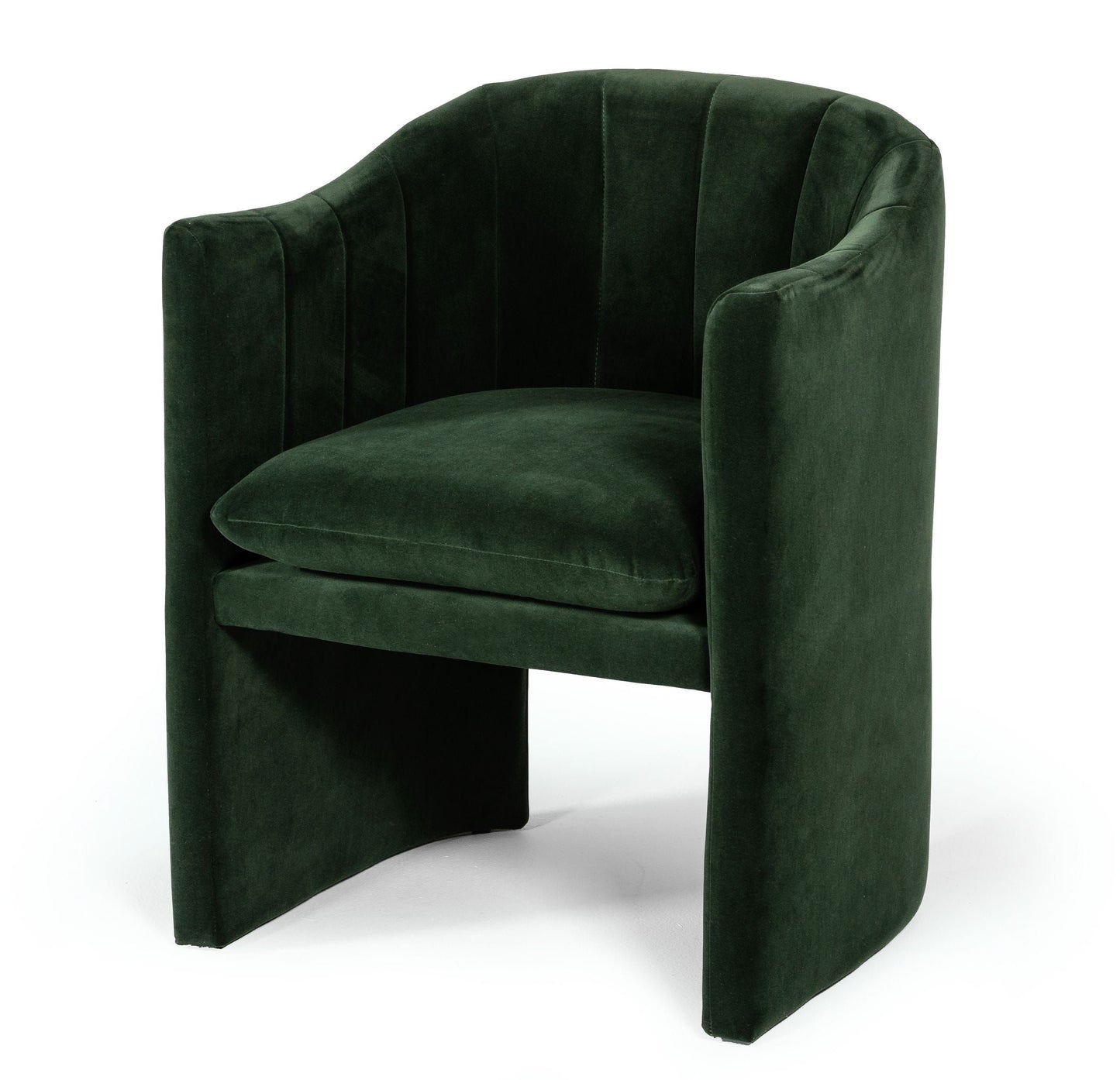 Modrest Danube Modern Jade Green Fabric Dining Chair