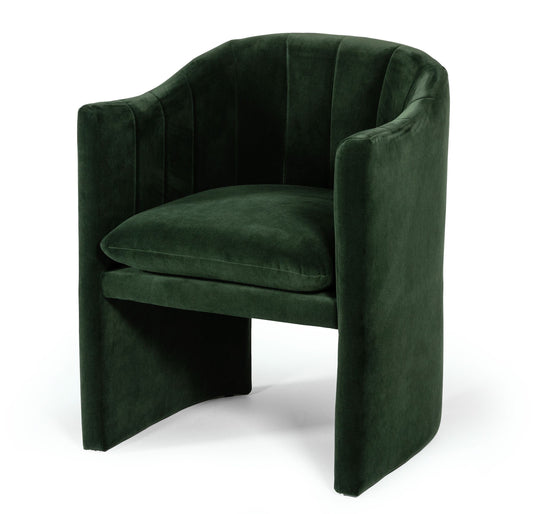 Modrest Danube Modern Jade Green Fabric Dining Chair
