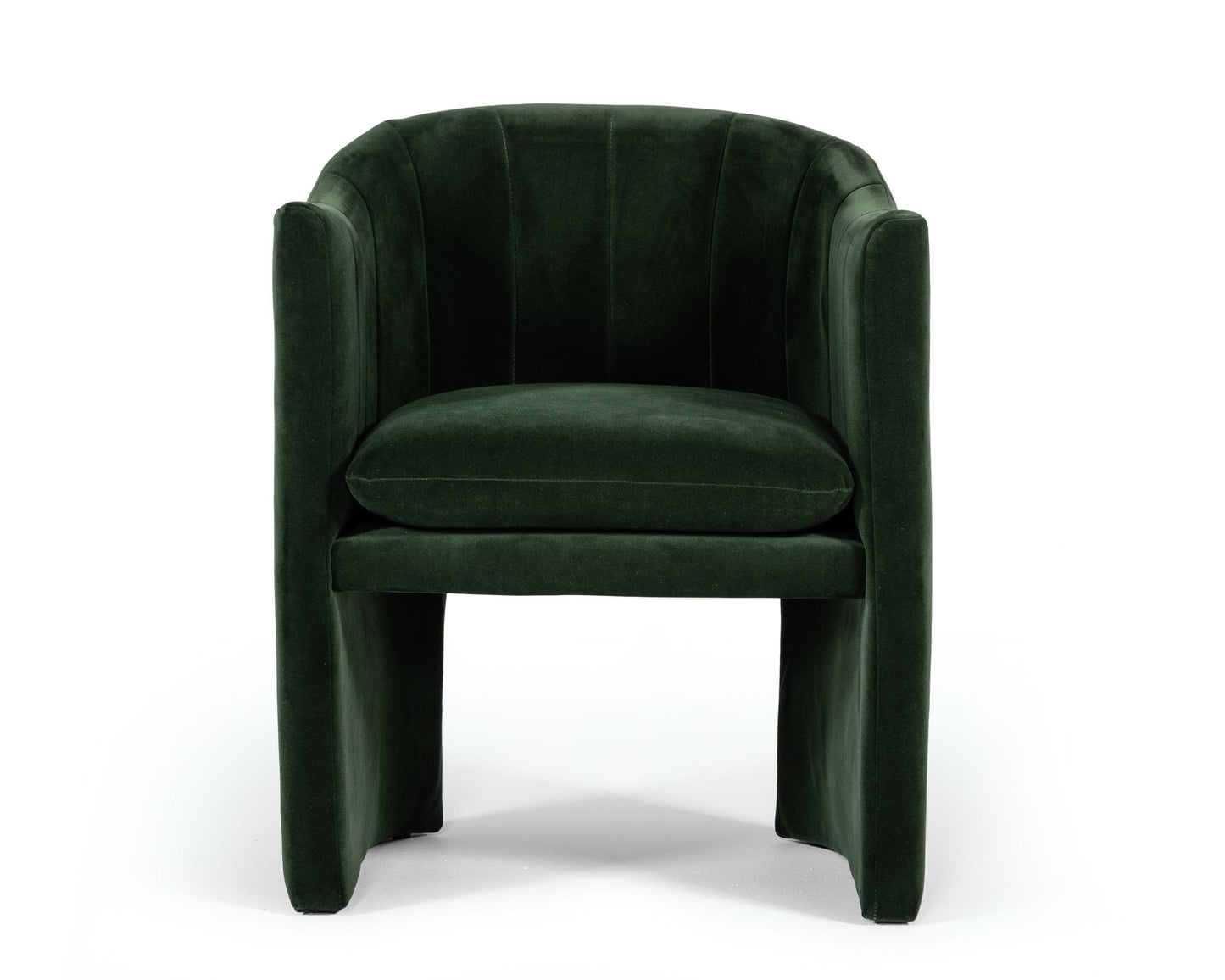 Modrest Danube Modern Jade Green Fabric Dining Chair
