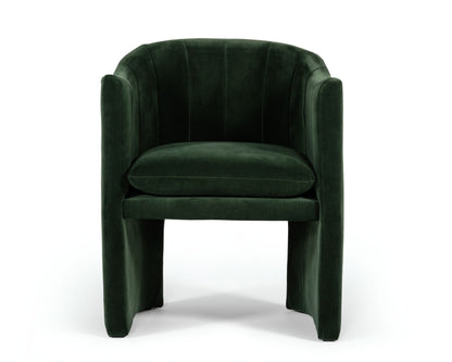Modrest Danube Modern Jade Green Fabric Dining Chair