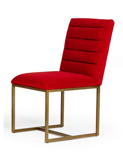 Modrest Barker Modern Burnt Orange and Brush Gold Dining Chair