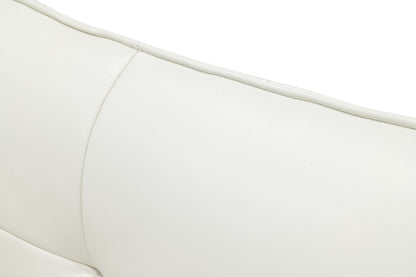 Modrest Patrick Modern White Leather Bed