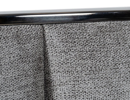 Modrest Buckley Modern Grey and Black Stainless Steel Bed