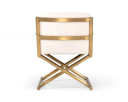 Modrest Haxtun Modern Cream Sherpa Accent Chair