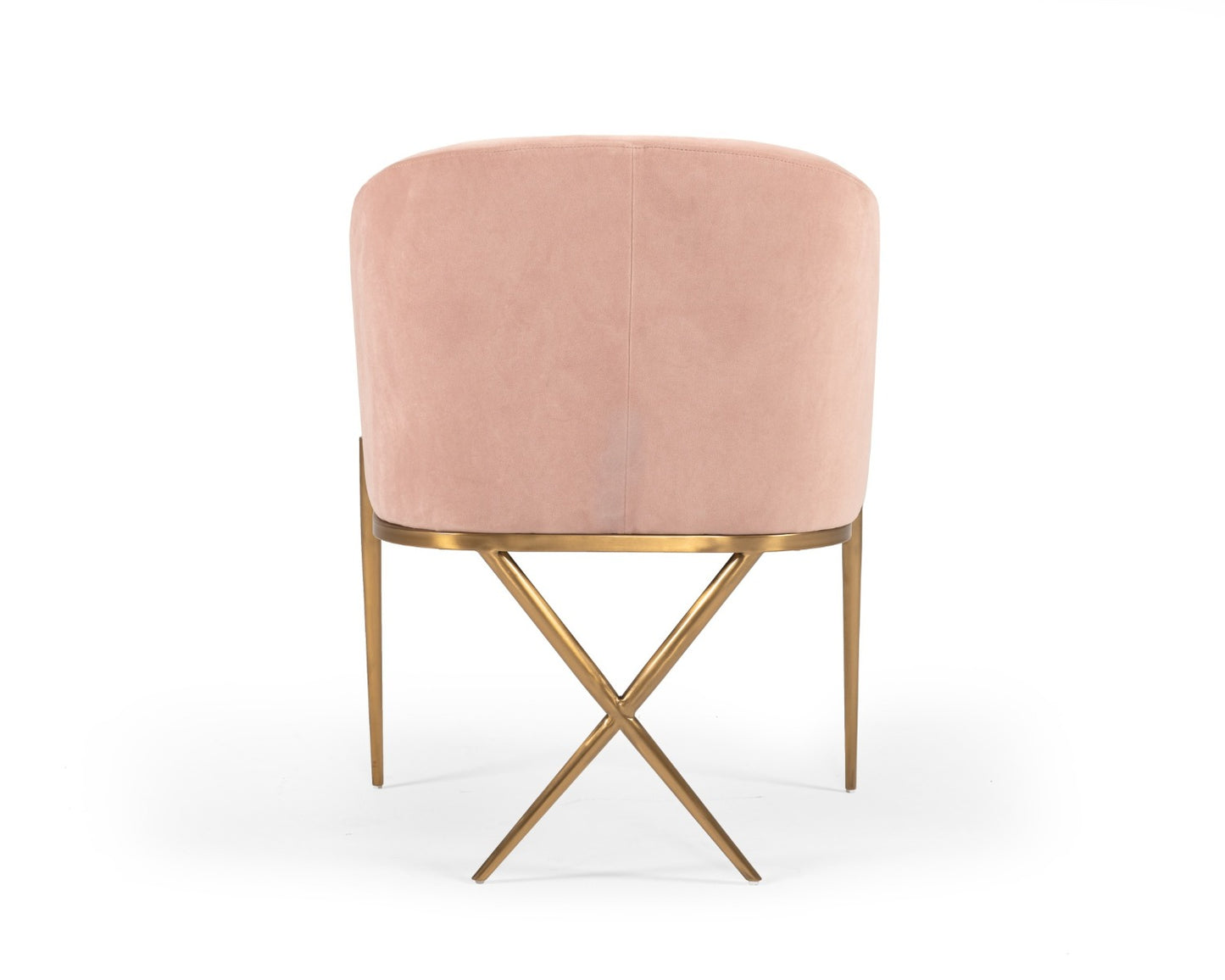 Modrest Mancos Modern Pink Velvet Accent Chair