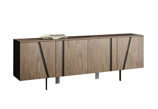 Modrest Mario Modern Walnut Veneer Buffet