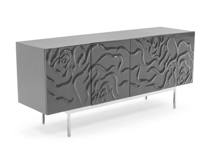 Modrest Gwen Modern Grey High Gloss Buffet