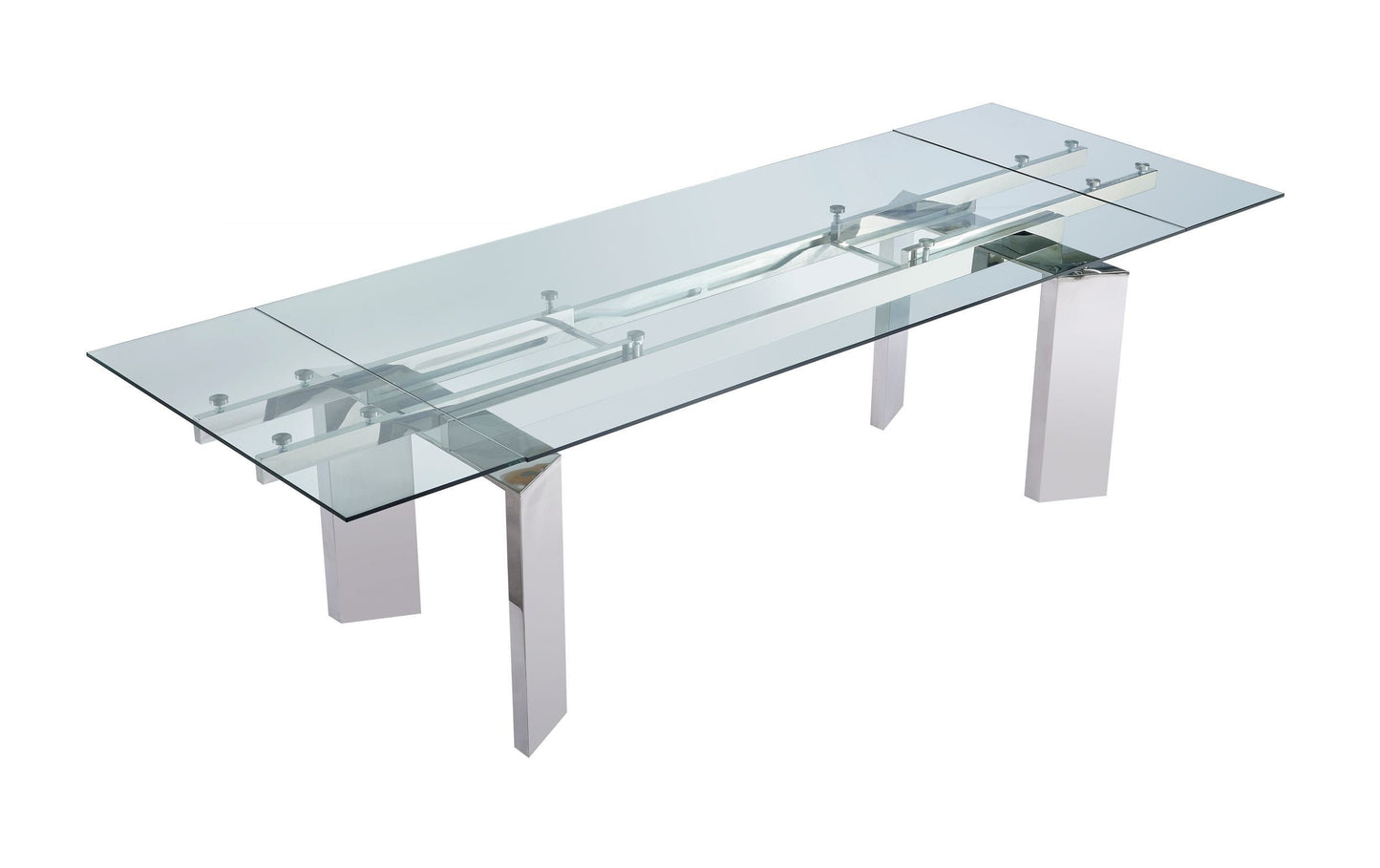 Modrest Viking Modern Extendable Glass Dining Table