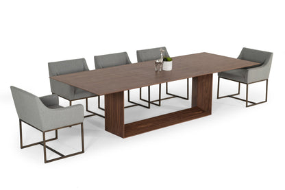 Modrest Channa Modern Walnut Dining Table