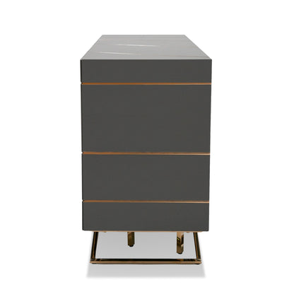 Modrest Katzu- Modern Grey and Rose Gold Buffet