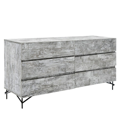 Nova Domus Aria Italian Modern Multi Grey with texture Dresser