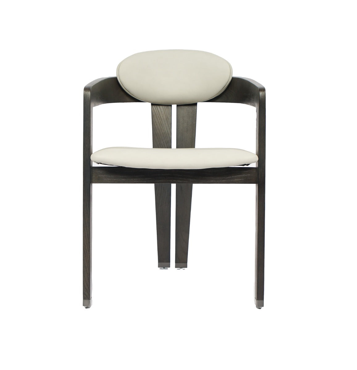 Modrest Thorne Light Grey and Dark Grey Arm Dining Chair