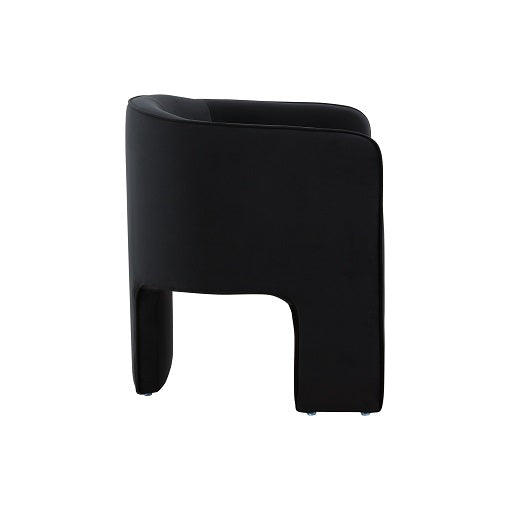 Modrest Kyle Modern Black Velvet Accent Chair